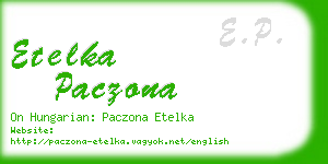 etelka paczona business card